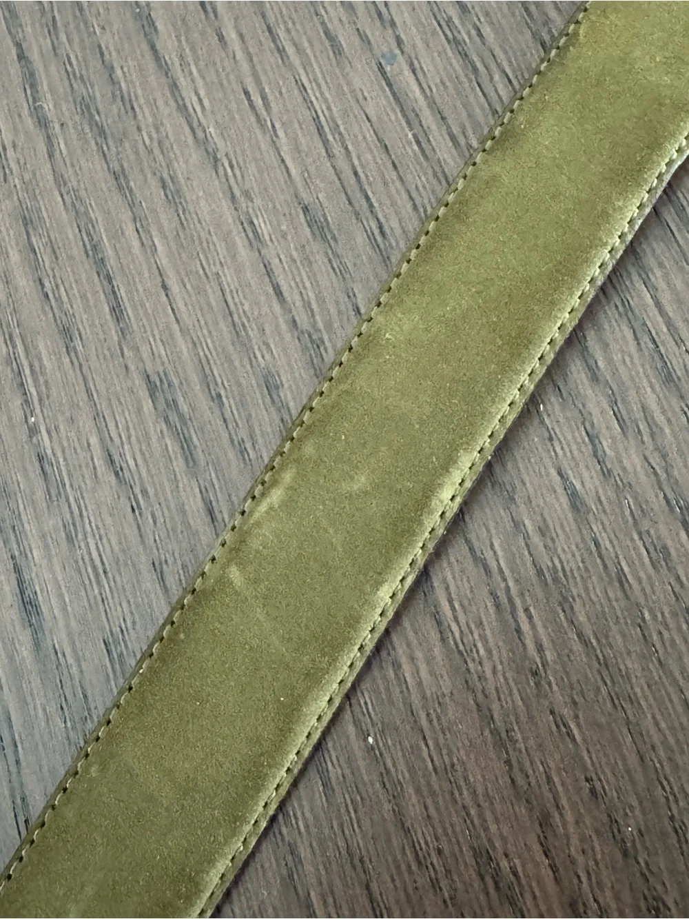 Rick Pallack Made in France Olive Suede Women’s Leather Belt Size 90/36 Vintage